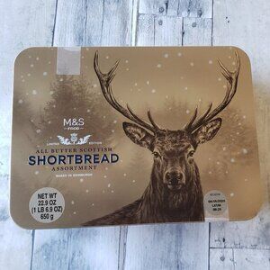 Marks and Spencer UK Stag Shortbread Empty Tin